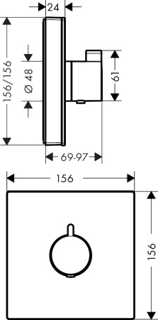 Термостат для душа Hansgrohe ShowerSelect 15734600