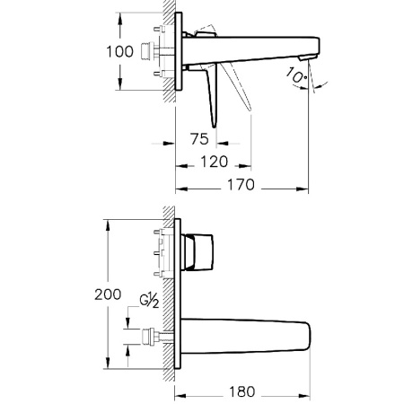 Встариваемый смеситель для раковины VitrA Root Square A4273826EXP, медь
