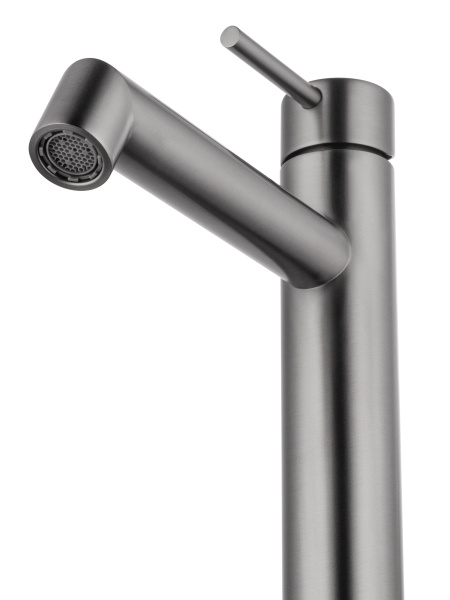 Смеситель для раковины высокий WONZON & WOGHAND, темный графит WW-H1064-BGG