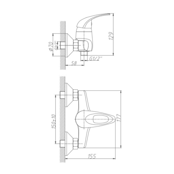 Смеситель для душа Haiba HB2003 Смеситель для душа Haiba HB2003