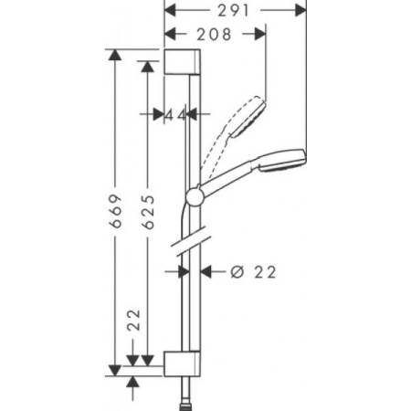Душевой гарнитур Hansgrohe Crometta 1jet EcoSmart 26655400