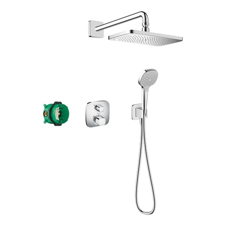 Душевой комплект с термостатом Hansgrohe Croma E 280 1jet Ecostat E 27953000 хром