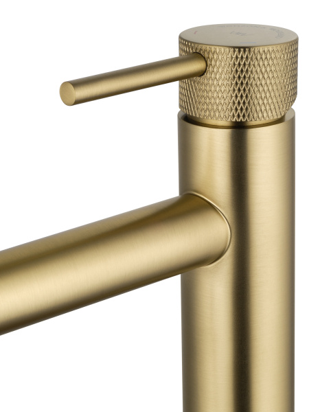 Смеситель для раковины высокий WONZON & WOGHAND, брашированное золото WW-H1062-BG