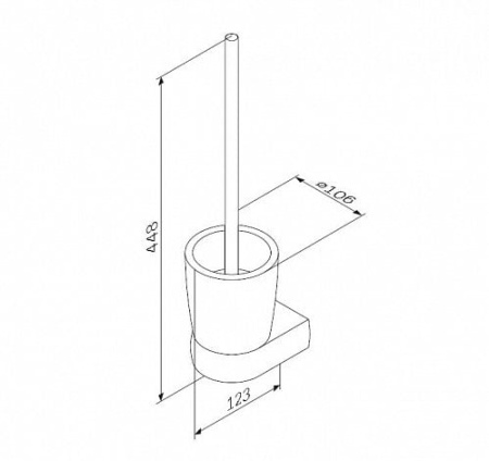 Стойка с туалетной щеткой Am.Pm Sensation A3033300