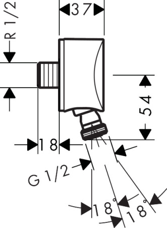 Шланговое подсоединение Hansgrohe Fixfit S 27506000