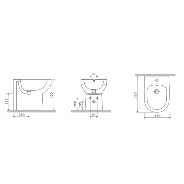 Биде напольное AM.PM Spirit 2.0 C703111WH