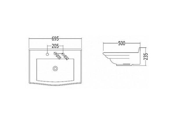 Раковина Devon&Devon Westminster IBLG3FWES