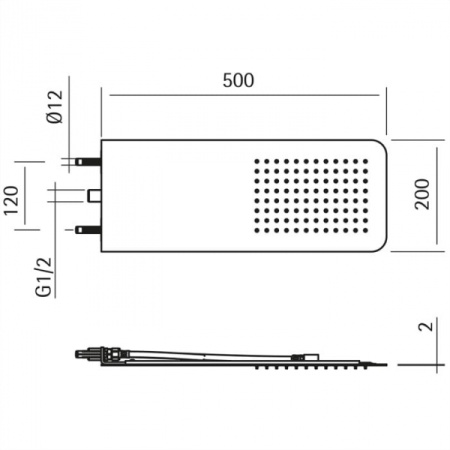 Верхний душ настенный CISAL Xion DS016410D1