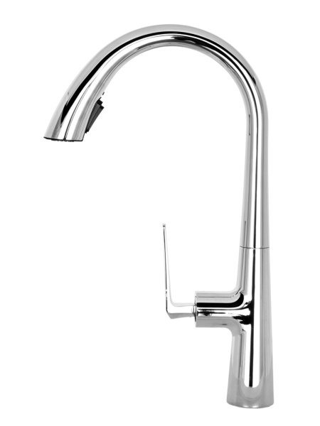 Смеситель для кухни однорычажный с вытяжным изливом Orange Boni M15-120cr хром