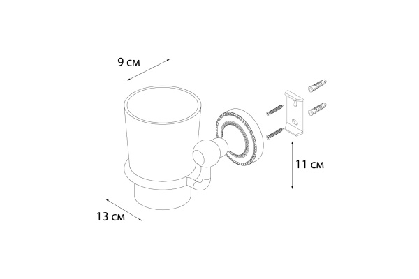 Держатель зубных щеток FIXSEN Style одинарный FX-41106