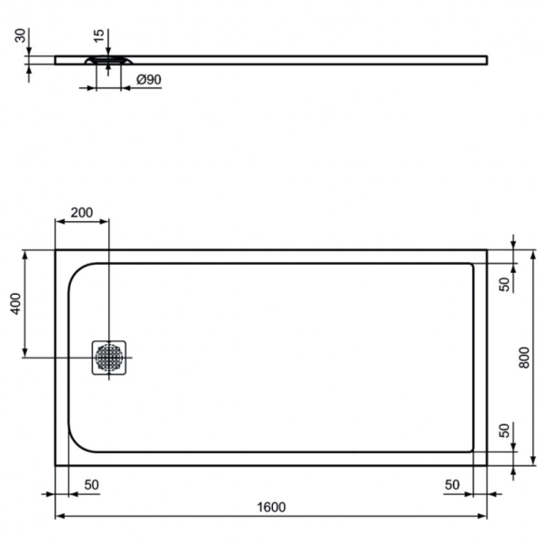 Душевой поддон Ideal Standard Ultraflat S Ideal Solid K8277FV