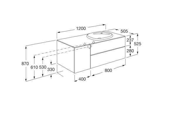 Тумба под раковину Roca Beyond 851413402