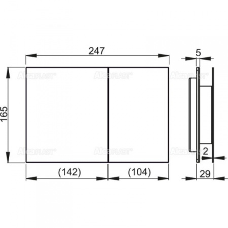 Клавиша смыва Alcaplast AIR LIGHT R