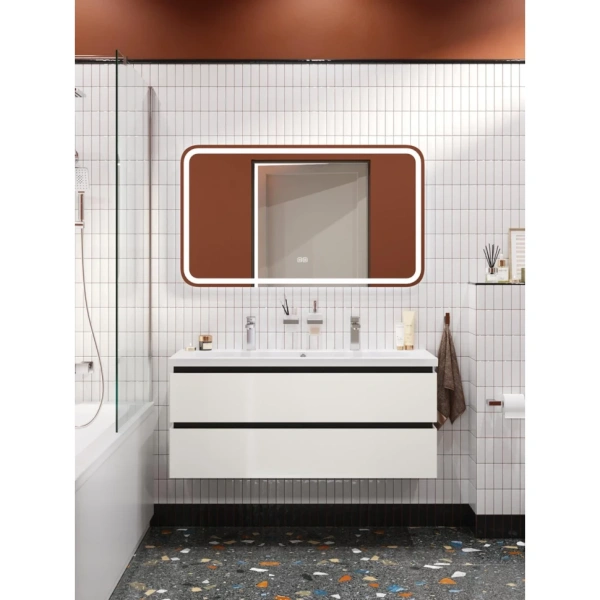 Тумба под раковину Cezares PLANE-1200-2C-SO-BL Bianco Lucido