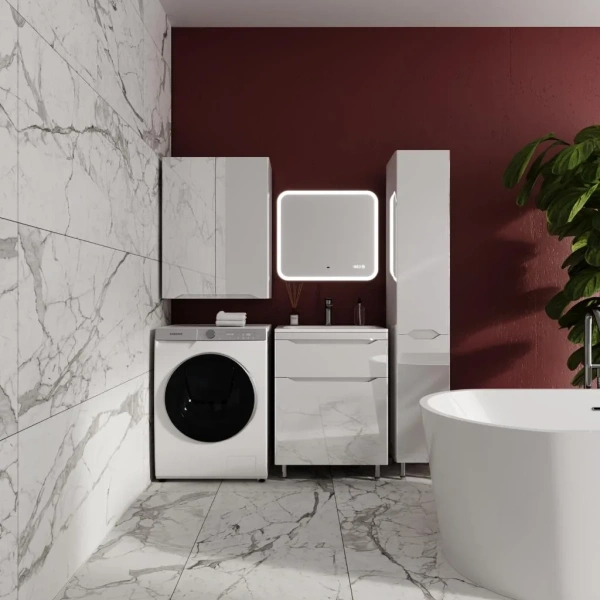 Пенал напольный L Style Марелла 30 Люкс Plus СС-00002428 белый глянец