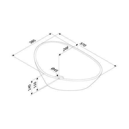 Раковина накладная Am.Pm Func M8FWCC50600WG белый глянец