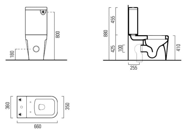Напольный унитаз GSI Traccia 6917 11 bi