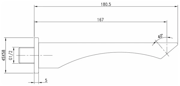 Излив для ванны Lemark (LM5881CW)