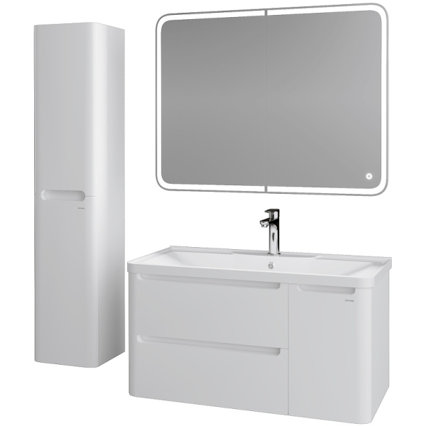 Тумба подвесная Grossman АДЕЛЬ-90 см 109003  с 2-я ящ, белая