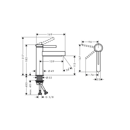 Смеситель для раковины Hansgrohe Finoris CoolStart 76024000 хром