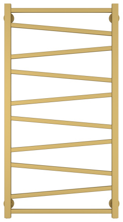 Полотенцесушитель Водяной Сунержа Сирокко (100х50) Матовое Золото 032-0253-1050