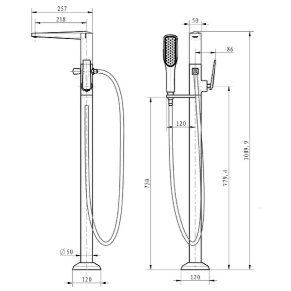 Смеситель для ванны Boheme Venturo 379-B