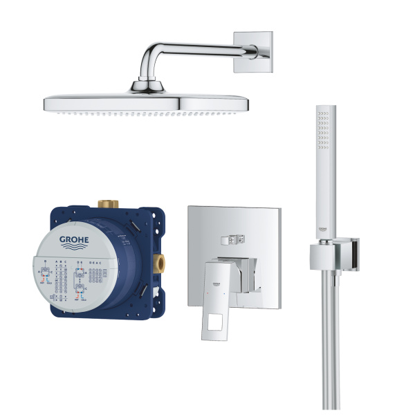 Душевая система со смесителем Grohe Eurocube Tempesta 250 Cube 25239 000 (25239000) хром 