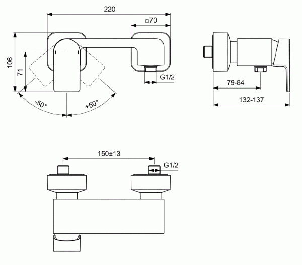 Смеситель для душа Ideal Standard Edge A7120AA