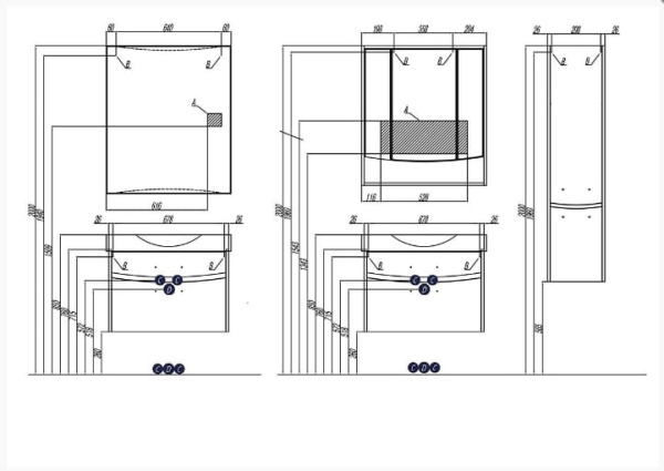 Тумба с раковиной Акватон Инфинити 76 1A1920K1IFSC0