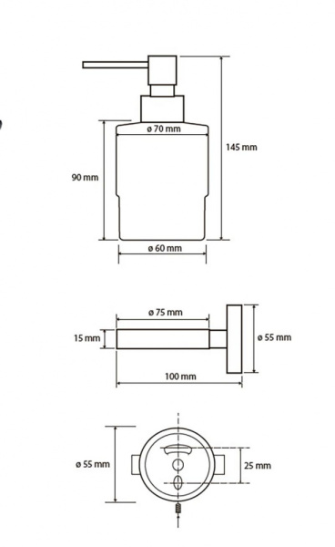 Настенный дозатор для жидкого мыла Bemeta Omega 104109102