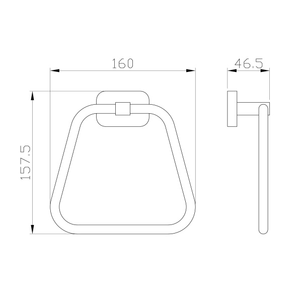 Кольцо для полотенец WONZON & WOGHAND GRAFFITY, брашированный никель WW-9313-BN