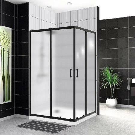 Душевой уголок (120х90) BelBagno UNO-195-AH-2-120/90-P-NERO шиншила