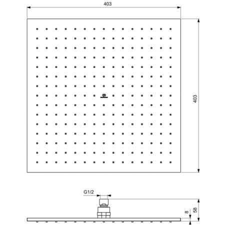 Верхний душ Ideal Standard IDEALRAIN A5806A5