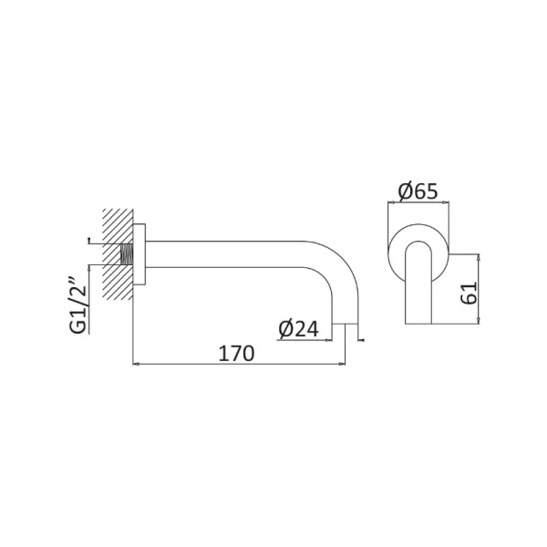 Излив для ванны Cezares Leaf LEAF-SC-SS Излив для ванны Cezares Leaf LEAF-SC-SS
