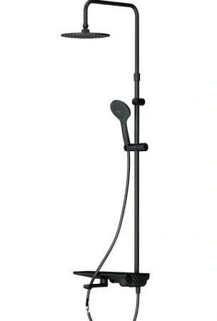 Душевая система с изливом Am.Pm Gem F0790722 черный матовый