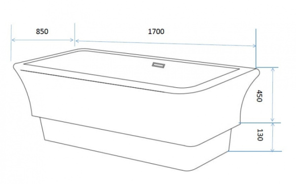 Акриловая ванна Gemy G9221 (170x85)