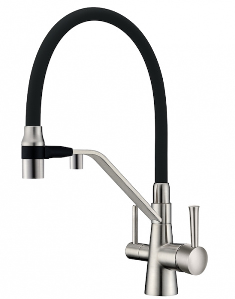 Смеситель для кухни с подключением к фильтру ZORG ZR 356 YF-NICKEL