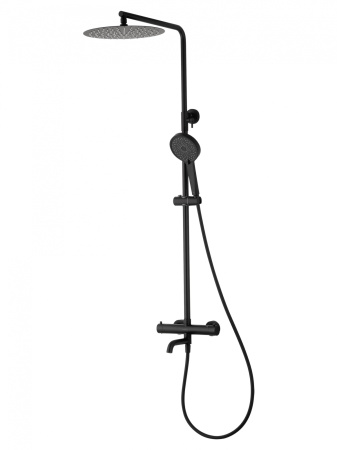 Душевая система с термостатом WONZON & WOGHAND STICK, черный матовый WW-88739903-MB