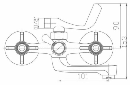 Смеситель для ванны Haiba HB3024