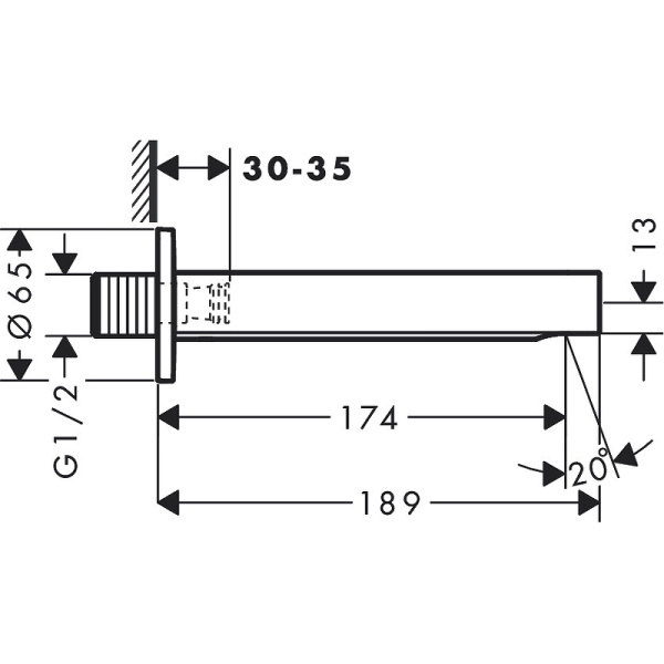 Излив для ванны Hansgrohe Finoris 76410000