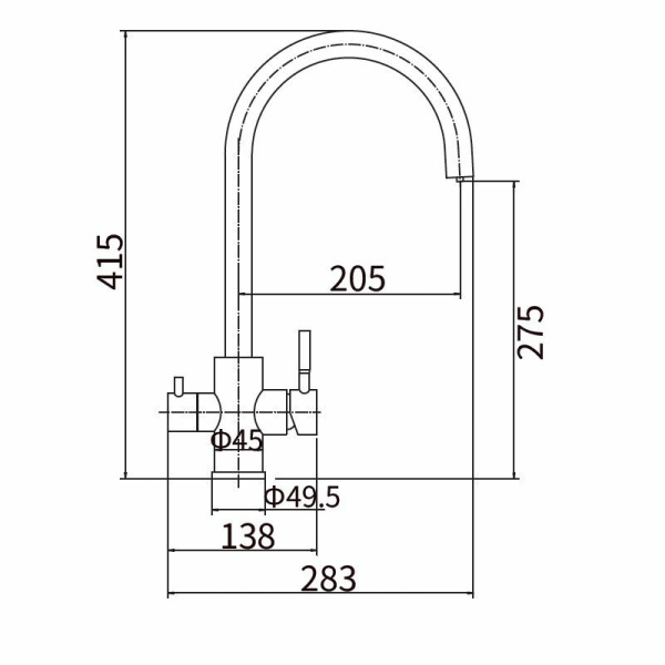Смеситель для кухни FASHUN A54309-B Смеситель для кухни FASHUN A54309-B