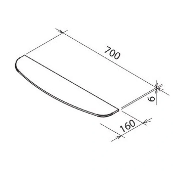 Полка стеклянная с держателями Ravak Evolution X000000399 Полка стеклянная с держателями Ravak Evolution X000000399