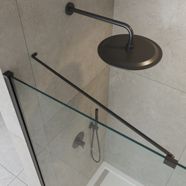 Душевая перегородка 130 см CEZARES LIBERTA LIBERTA-L-1-TB-130-C-NERO