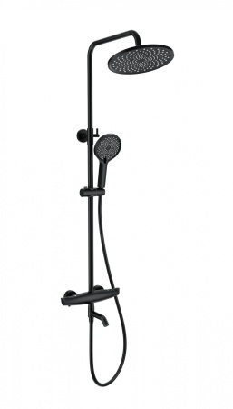 Душевая система с термостатом WONZON & WOGHAND CAPSULE, черный матовый WW-B3031-A2-MB