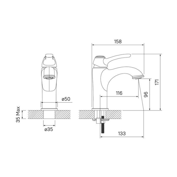 Смеситель для раковины IDDIS Oldie OLDSB00i01, хром