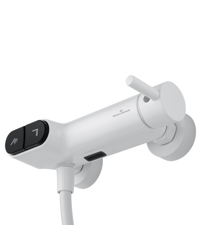 Смеситель для душа с встроенным изливом WONZON & WOGHAND MUSE Corno, белый матовый WW-A30902-MW