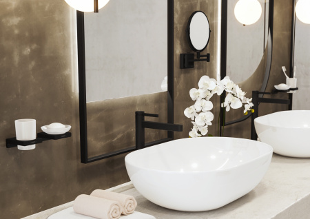 Стакан для зубных щеток Hansgrohe AddStoris 41749670 черный матовый