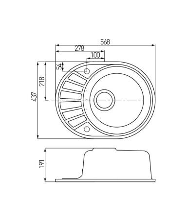 Кухонная мойка Aquaton Чезана 1A711232CS240 жемчуг
