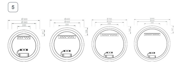 Зеркало Ravak Orbit 80 X000001576