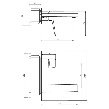 Смеситель для раковины BelBagno Aurora ARDENTE-BLVM-CRM-W0